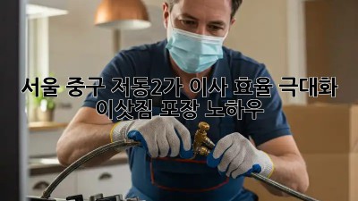 서울 중구 저동2가 이사 효율 극대화: 이삿짐 포장 노하우! ✨